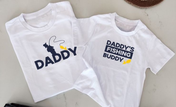 Daddys Fishing Buddy T-shirt Fathers Day Gift for Husband Papa or Dad Funny  Fishing Shirt 