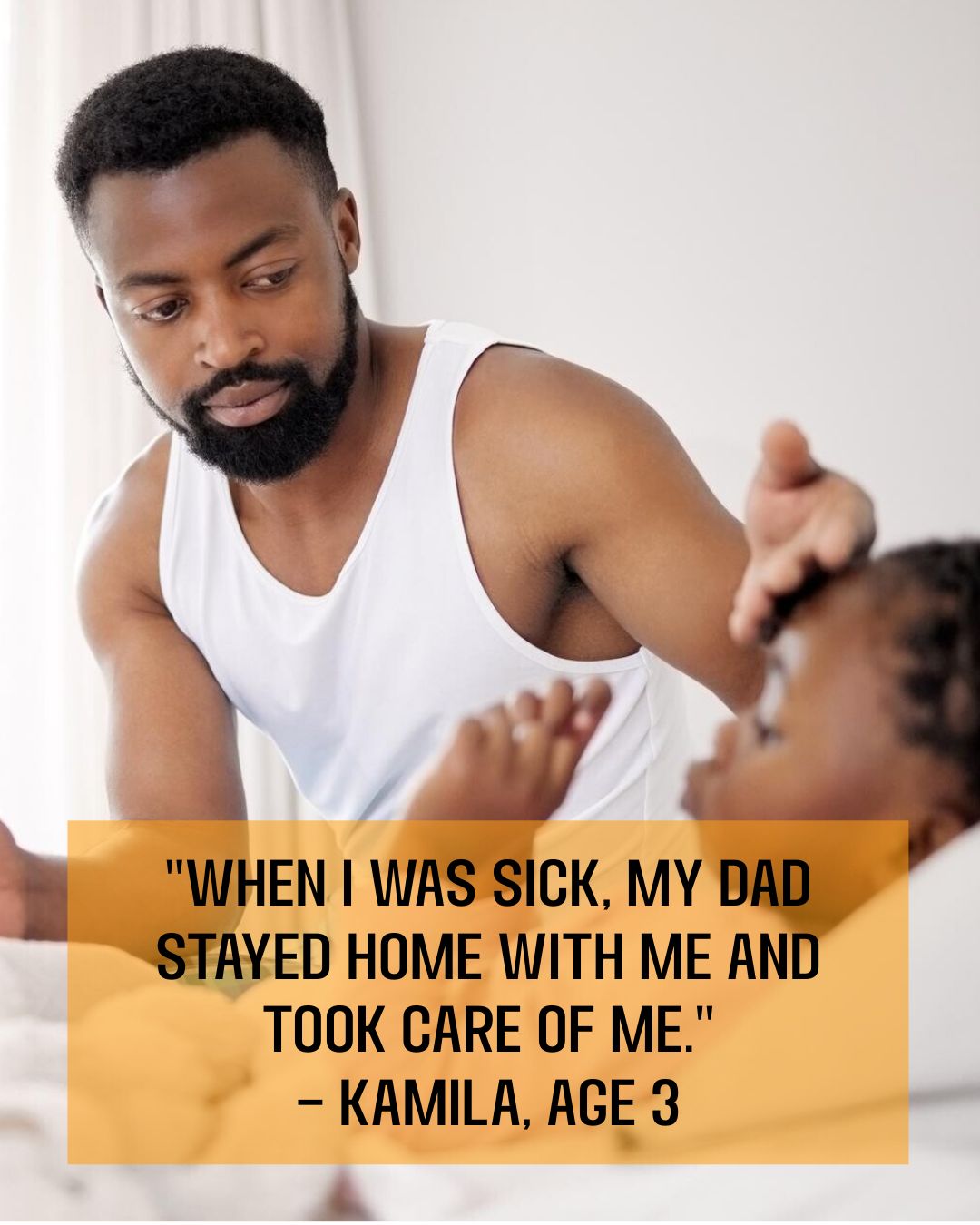 Father Looking After Sick Daughter