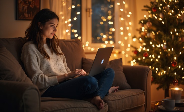 woman-planning-christmas-on-her-laptop