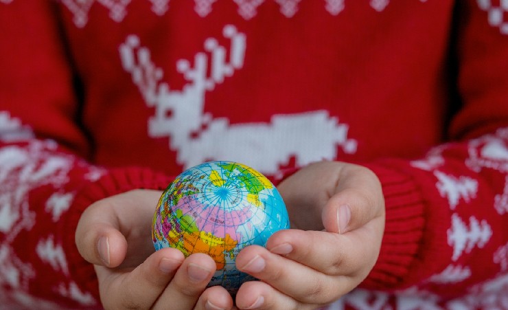 Christmas Jumper Earth In Hands Culture