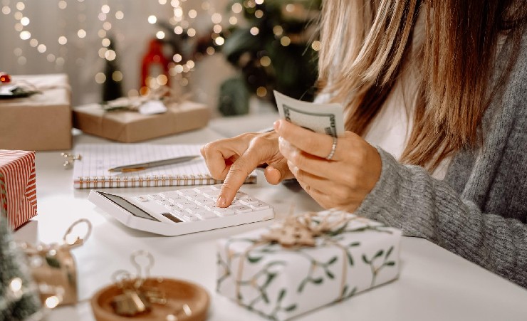 Woman Planning Christmas Budget