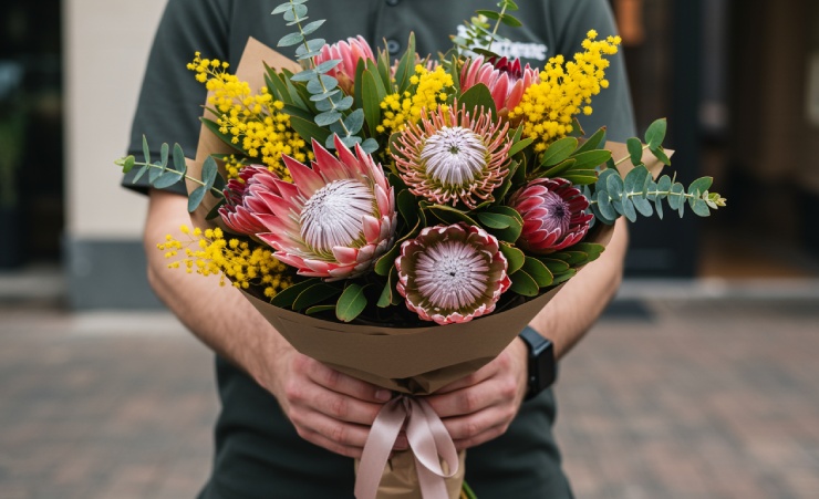 Man Delivering Mothers Day Flowers