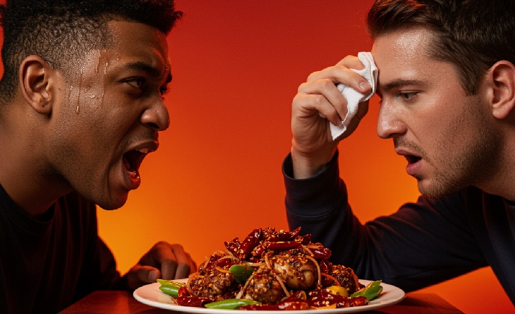 Two People About To Eat Chili